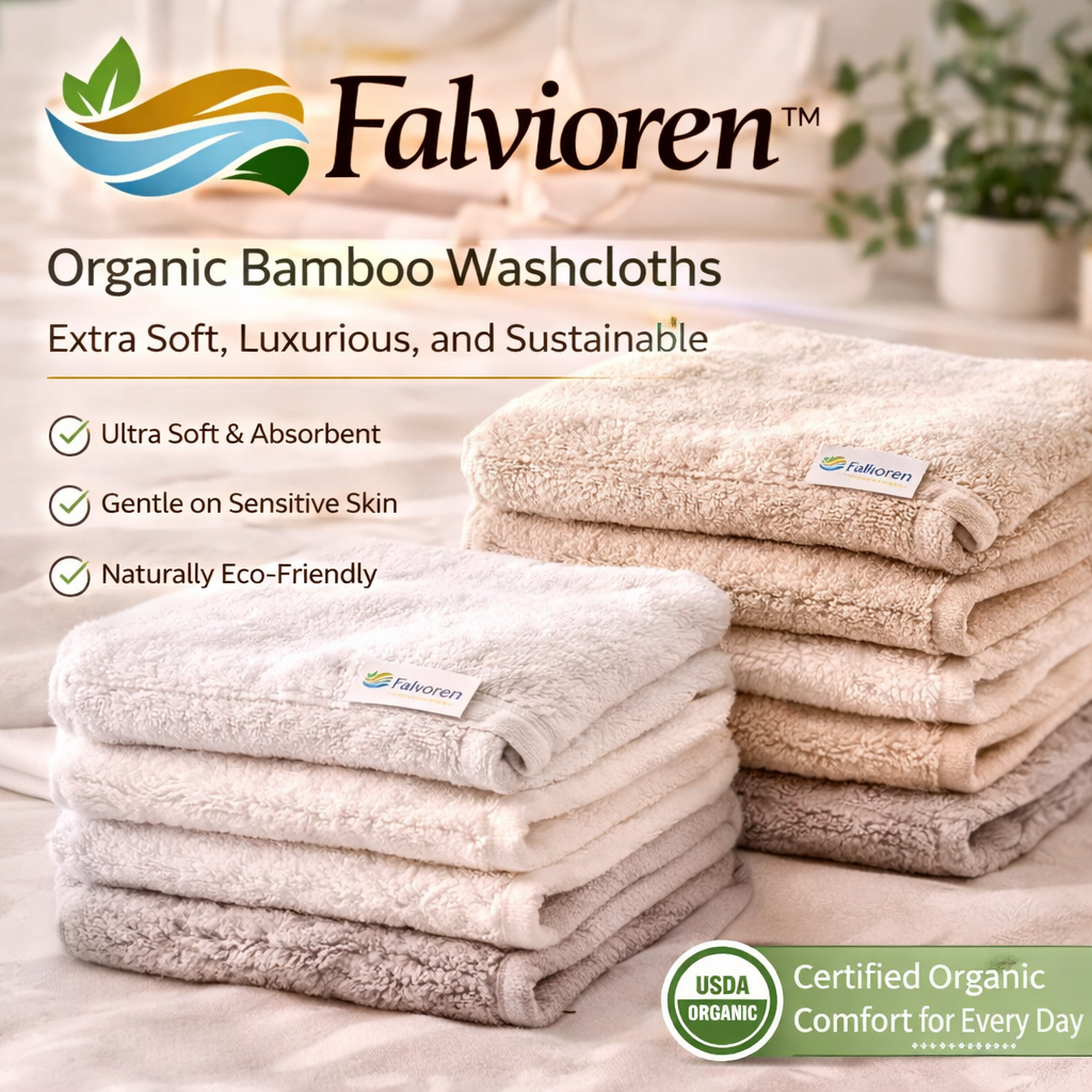 Falvioren™ Eco-Friendly Bamboo Washcloths