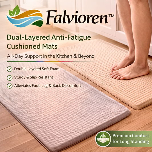 Falvioren™ Dual-Layer Anti-Fatigue Cushioned Mats