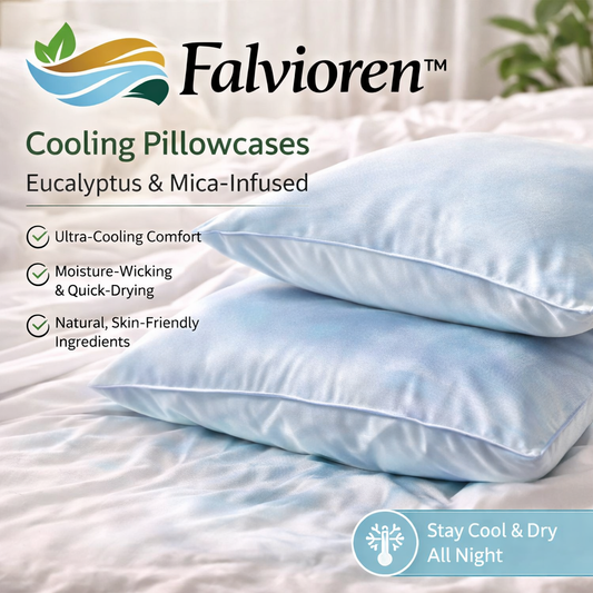Falvioren™ Eucalyptus & Mica Cooling Pillowcases